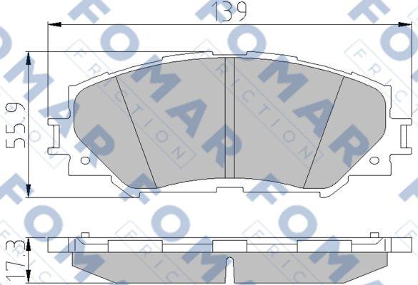 FOMAR Friction FO 932781 - Kit de plaquettes de frein, frein à disque cwaw.fr