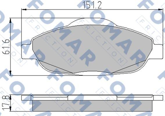 FOMAR Friction FO 929581 - Kit de plaquettes de frein, frein à disque cwaw.fr