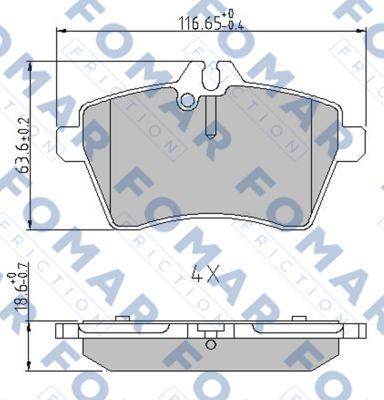 FOMAR Friction FO 929681 - Kit de plaquettes de frein, frein à disque cwaw.fr