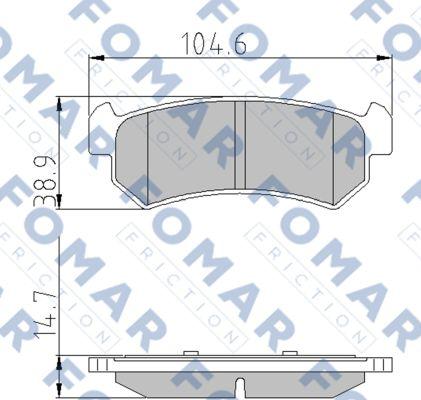 FOMAR Friction FO 929781 - Kit de plaquettes de frein, frein à disque cwaw.fr