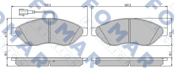 FOMAR Friction FO 924481 - Kit de plaquettes de frein, frein à disque cwaw.fr