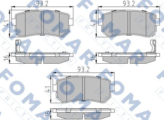 FOMAR Friction FO 924081 - Kit de plaquettes de frein, frein à disque cwaw.fr