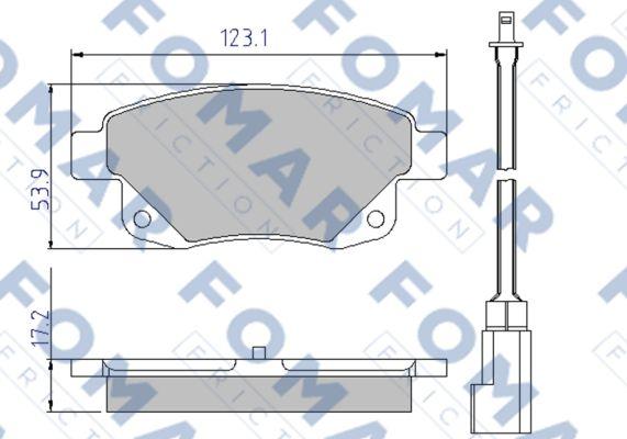 FOMAR Friction FO 925281 - Kit de plaquettes de frein, frein à disque cwaw.fr