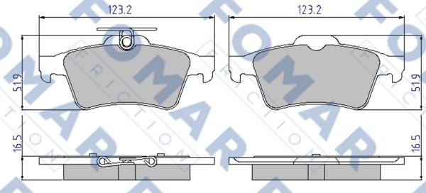 FOMAR Friction FO 926381 - Kit de plaquettes de frein, frein à disque cwaw.fr