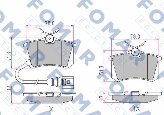 FOMAR Friction FO 920181 - Kit de plaquettes de frein, frein à disque cwaw.fr