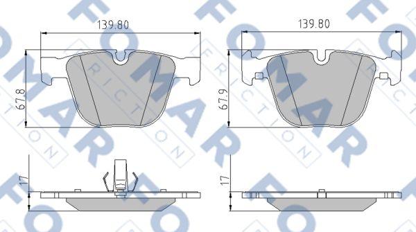 FOMAR Friction FO 920881 - Kit de plaquettes de frein, frein à disque cwaw.fr