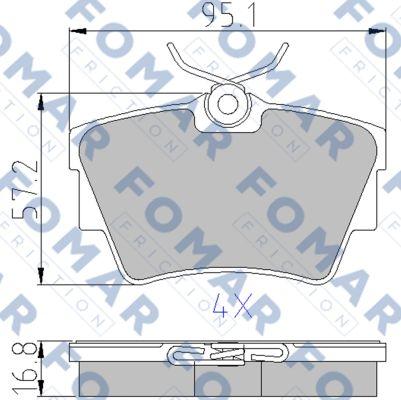 FOMAR Friction FO 920281 - Kit de plaquettes de frein, frein à disque cwaw.fr