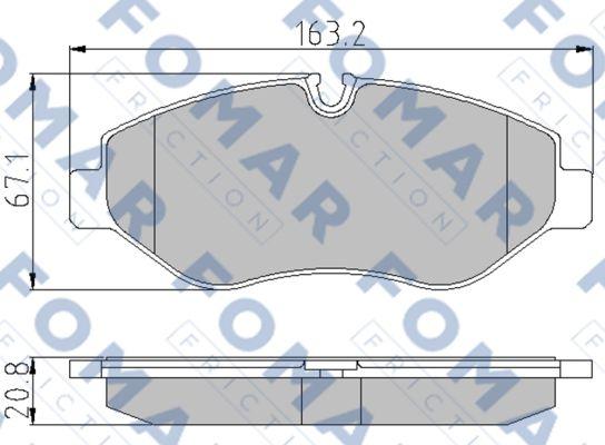 FOMAR Friction FO 921581 - Kit de plaquettes de frein, frein à disque cwaw.fr