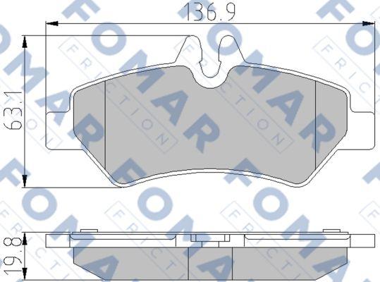 FOMAR Friction FO 921381 - Kit de plaquettes de frein, frein à disque cwaw.fr