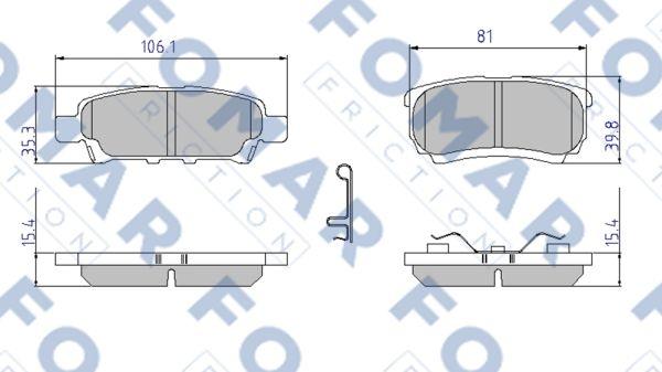 FOMAR Friction FO 921781 - Kit de plaquettes de frein, frein à disque cwaw.fr