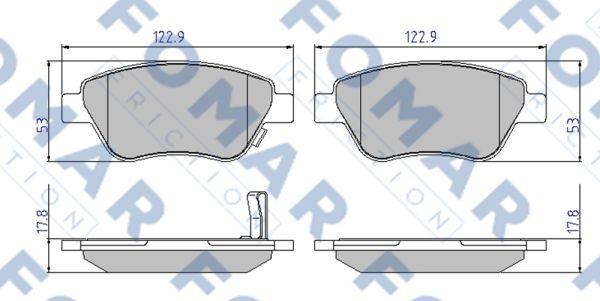 FOMAR Friction FO 928181 - Kit de plaquettes de frein, frein à disque cwaw.fr