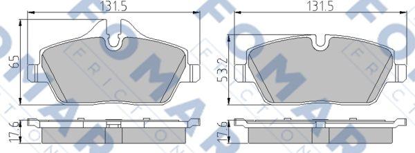 FOMAR Friction FO 928281 - Kit de plaquettes de frein, frein à disque cwaw.fr