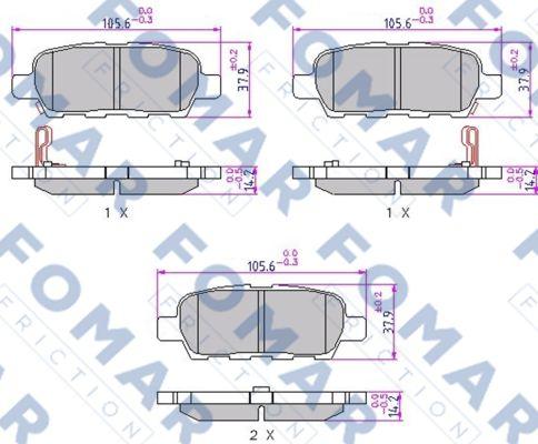 FOMAR Friction FO 923981 - Kit de plaquettes de frein, frein à disque cwaw.fr