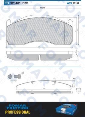 FOMAR Friction FO 923481 - Kit de plaquettes de frein, frein à disque cwaw.fr