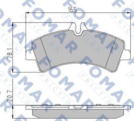 FOMAR Friction FO 923681 - Kit de plaquettes de frein, frein à disque cwaw.fr