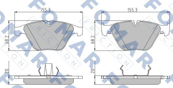 FOMAR Friction FO 922681 - Kit de plaquettes de frein, frein à disque cwaw.fr