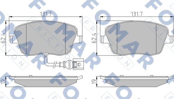 FOMAR Friction FO 922881 - Kit de plaquettes de frein, frein à disque cwaw.fr