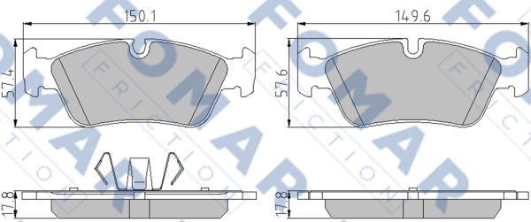 FOMAR Friction FO 927581 - Kit de plaquettes de frein, frein à disque cwaw.fr