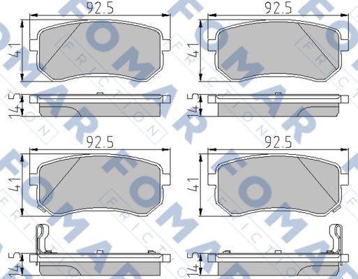 FOMAR Friction FO 927681 - Kit de plaquettes de frein, frein à disque cwaw.fr