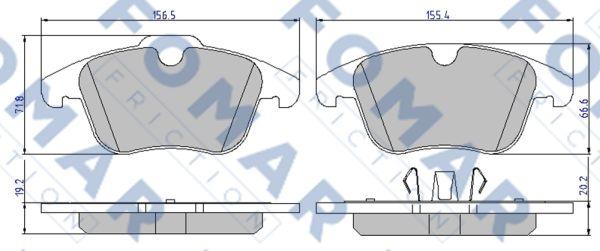 FOMAR Friction FO 927181 - Kit de plaquettes de frein, frein à disque cwaw.fr