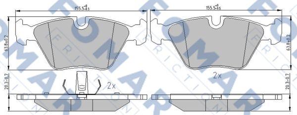 FOMAR Friction FO 927381 - Kit de plaquettes de frein, frein à disque cwaw.fr