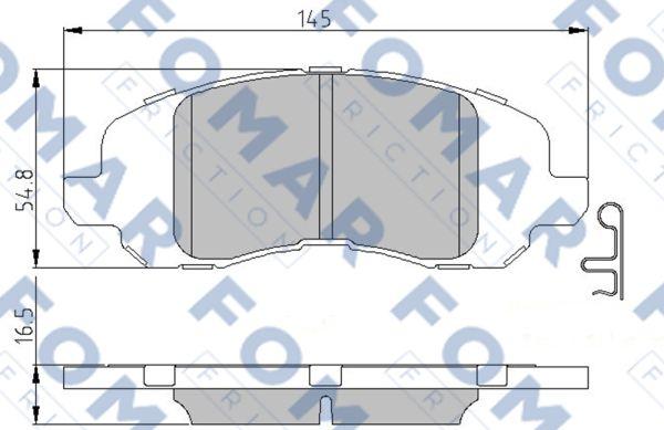 FOMAR Friction FO 973981 - Kit de plaquettes de frein, frein à disque cwaw.fr