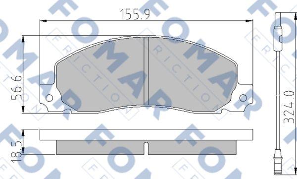 FOMAR Friction FO 499681 - Kit de plaquettes de frein, frein à disque cwaw.fr