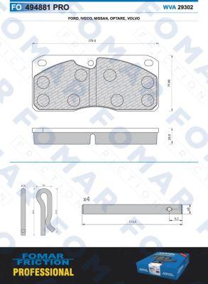 FOMAR Friction FO 494881 - Kit de plaquettes de frein, frein à disque cwaw.fr