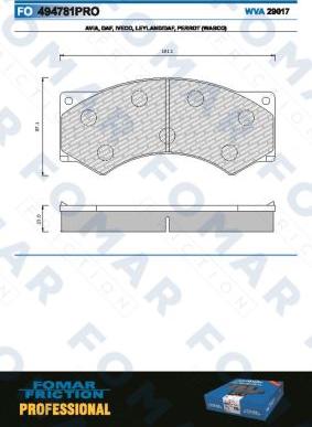 FOMAR Friction FO 494781 - Kit de plaquettes de frein, frein à disque cwaw.fr