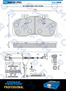 FOMAR Friction FO 495181 - Kit de plaquettes de frein, frein à disque cwaw.fr