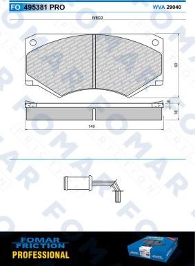 FOMAR Friction FO 495381 - Kit de plaquettes de frein, frein à disque cwaw.fr