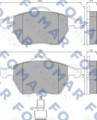 FOMAR Friction FO 495781 - Kit de plaquettes de frein, frein à disque cwaw.fr