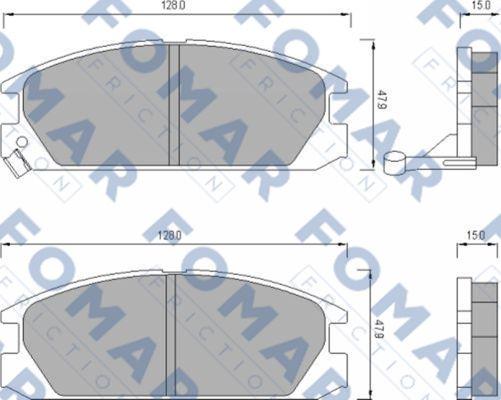 FOMAR Friction FO 496881 - Kit de plaquettes de frein, frein à disque cwaw.fr