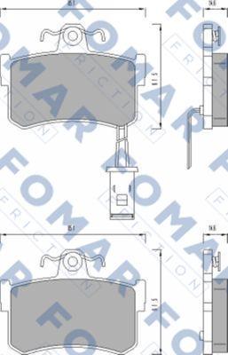 FOMAR Friction FO 490081 - Kit de plaquettes de frein, frein à disque cwaw.fr