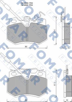 FOMAR Friction FO 491981 - Kit de plaquettes de frein, frein à disque cwaw.fr