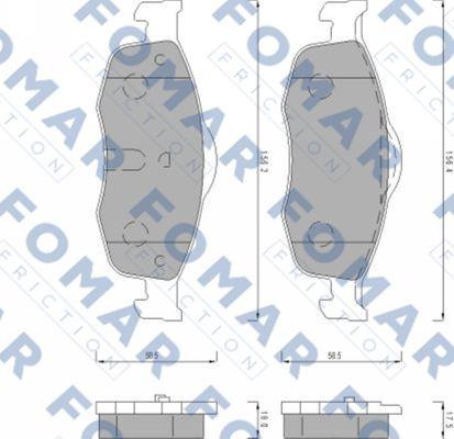 FOMAR Friction FO 491681 - Kit de plaquettes de frein, frein à disque cwaw.fr