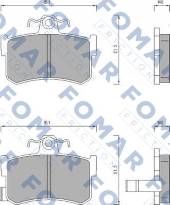 FOMAR Friction FO 491381 - Kit de plaquettes de frein, frein à disque cwaw.fr