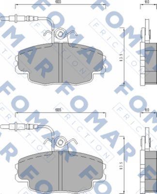 FOMAR Friction FO 498681 - Kit de plaquettes de frein, frein à disque cwaw.fr