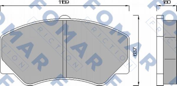 FOMAR Friction FO 498381 - Kit de plaquettes de frein, frein à disque cwaw.fr