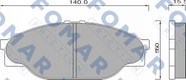 FOMAR Friction FO 493981 - Kit de plaquettes de frein, frein à disque cwaw.fr