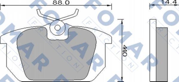 FOMAR Friction FO 493881 - Kit de plaquettes de frein, frein à disque cwaw.fr