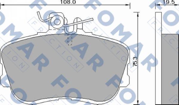 FOMAR Friction FO 493781 - Kit de plaquettes de frein, frein à disque cwaw.fr