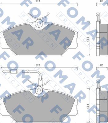 FOMAR Friction FO 492681 - Kit de plaquettes de frein, frein à disque cwaw.fr