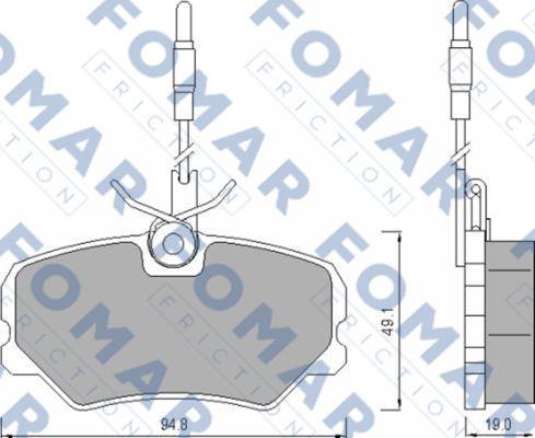 FOMAR Friction FO 492281 - Kit de plaquettes de frein, frein à disque cwaw.fr