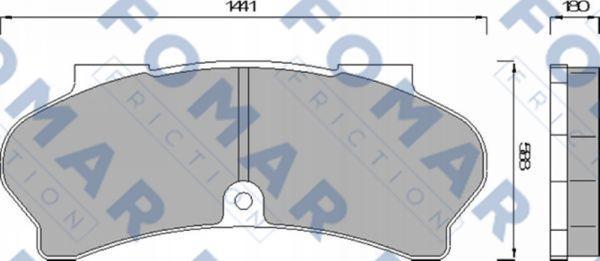 FOMAR Friction FO 449981 - Kit de plaquettes de frein, frein à disque cwaw.fr