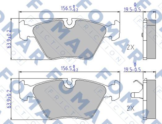 FOMAR Friction FO 449481 - Kit de plaquettes de frein, frein à disque cwaw.fr