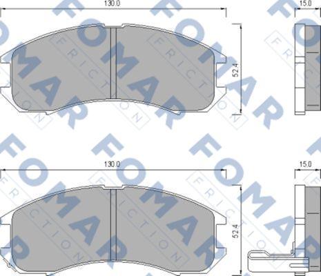 FOMAR Friction FO 445081 - Kit de plaquettes de frein, frein à disque cwaw.fr