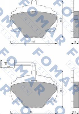 FOMAR Friction FO 446081 - Kit de plaquettes de frein, frein à disque cwaw.fr