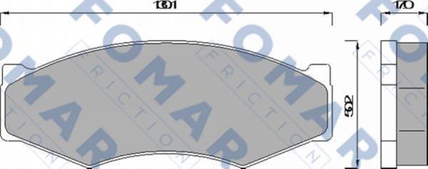 FOMAR Friction FO 441581 - Kit de plaquettes de frein, frein à disque cwaw.fr