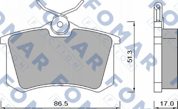 FOMAR Friction FO 448181 - Kit de plaquettes de frein, frein à disque cwaw.fr